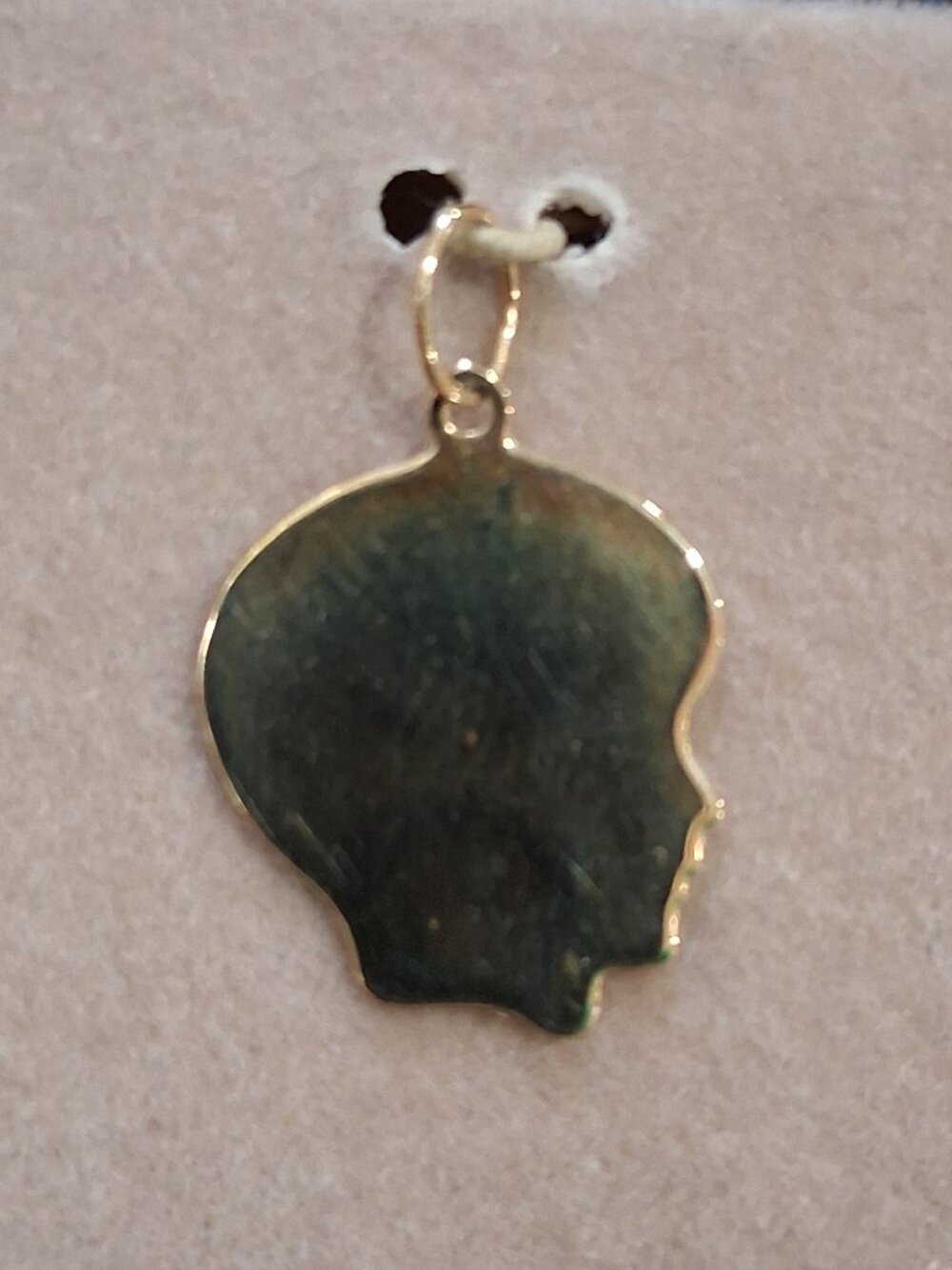 Solid 14K gold Mid-Century Sloan & Co Boy Silhouette Charm Unegraved
